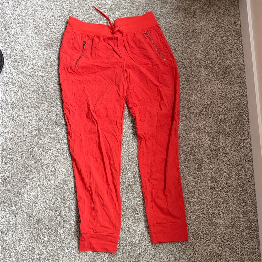 Athleta Women's Bright coral Red Joggers 10 Tall